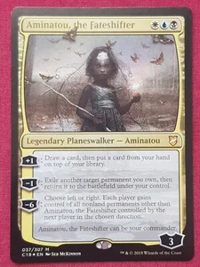 Magic The Gathering COMMANDER 2018 C18 FOIL AMINATOU THE FATESHIFTER card MTG - Picture 1 of 2