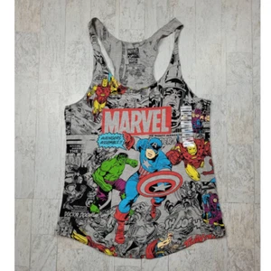 NEW Marvel Comics Hot Topic Superhero Captain America Racerback Tank Top Small - Picture 1 of 5