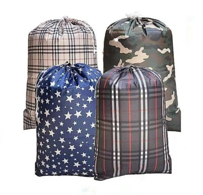 1X Large Washable Laundry Bag 30"X40" Heavy Duty Hamper Drawstring Home College - Image 1 of 4