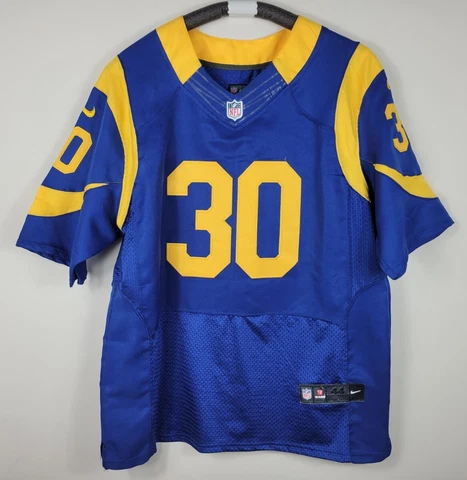 Todd Gurley #30 St. Louis LA Rams NFL Football Blue Nike Jersey Mens Size 44 Cover