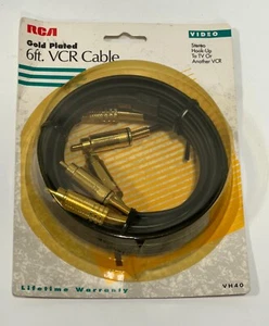 RCA Gold Plated 6' VCR video cable stereo hook-up VH40 new box of 6 - Picture 1 of 7
