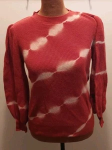 Tie Dye Knit Sweater Vera Wang Cotton Rayon XS Boho Festival Hippie - Picture 1 of 16