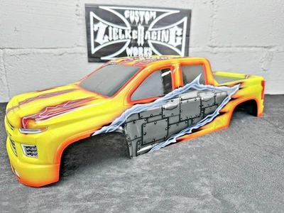 CUSTOM PAINTED RC TRUCK BODY ARRMA KRATON 6S TRAXXAS E-REVO T/E MAXX SILVERADO - Image 1 of 4