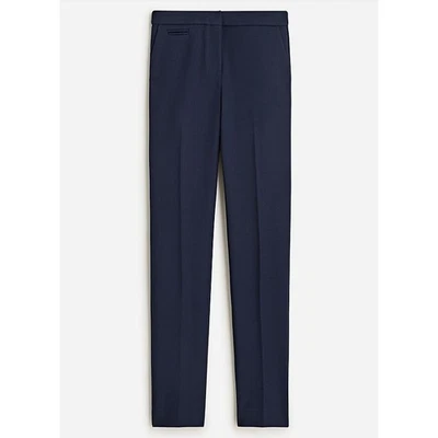 J. Crew Going-Out Slim Pant Navy Blue Four Season Stretch Zip Ankle Career NWT 8 - Image 1 of 4