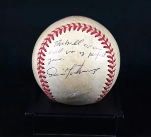 Dennis Martinez Sandy Koufax Auto Perfect Game Used Ball Inscribed 7-28-91 JSA - Picture 1 of 7