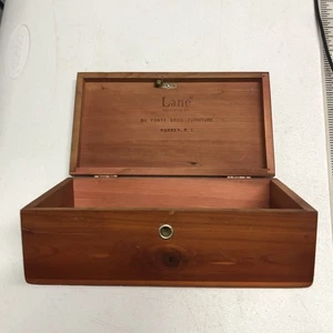 Lane Zeder Truhe Box ohne Schlüssel 9 x 5 x 3,5" Da Ponte Bros Möbel Warren R. I. - Bild 1 von 13