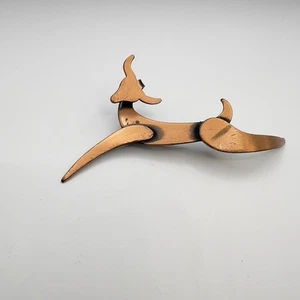 VINTAGE Kim Craftsman Copper Leaping Deer Pin Mid Century Modern  1960s MCM - Picture 1 of 2