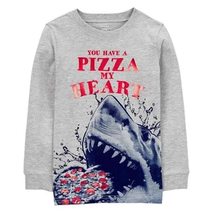 NEW Carter’s Boys Shark Long Sleeve Graphic Tee Size 6 – Fun & Comfy! - Picture 1 of 5