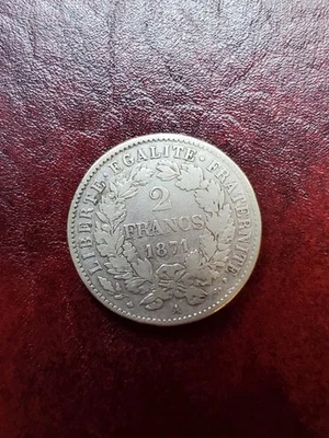 1871 Silver France 2 Francs - Image 1 of 2