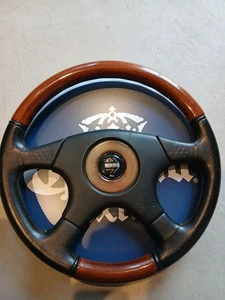 Momo Wood Leather Steering Wheel Olympic III Vintage - Picture 1 of 14