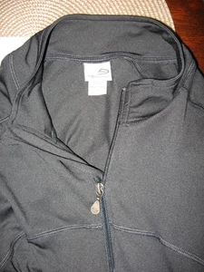 C-9 Champion schwarze Jacke, lang SLV, Reißverschluss vorne, leicht, lässig, sportlich, XL - Bild 1 von 9