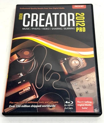 New Roxio Creator 2012 Pro Music Photo Video Sharing Burning - Image 1 of 4