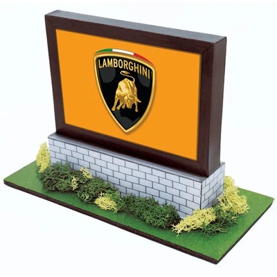 Real Racing Models Roadside Billboard "Lamborghini" 1/32 scale slot car building - Image 1 of 4