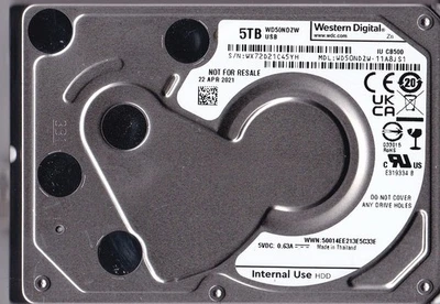 WD50NDZW-11A8JS1 s/n: WX72D2 APR/ 2021 Thailand 5TB USB 3.0 2.5" WESTERN DIGITAL - Image 1 of 4