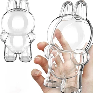 LABUBU Case Clear Protective Display Pop Mart The Monsters Plastic Cover Stand - Picture 1 of 4