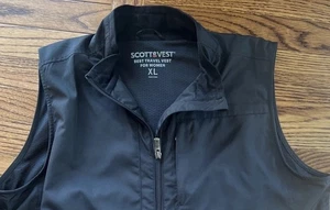 SCOTTeVEST Best Travel Vest for Women Size XL Black Full Zip Pockets - Picture 1 of 12