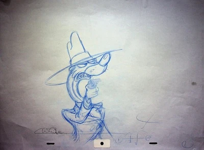 Who Framed Roger Rabbit 1988 Production Signed SMARTASS Hand-Drawn Pencil #WC - Image 1 of 2