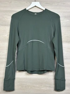 Lululemon NWOT Rulu Reflective Running Long Sleeve Size 10 Smoked Spruce SKSR - Picture 1 of 6