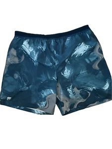 FABLETICS Womens Shorts Watercolor THE FUNDAMENTAL Elastic Waist Blue Size XXL - Picture 1 of 4