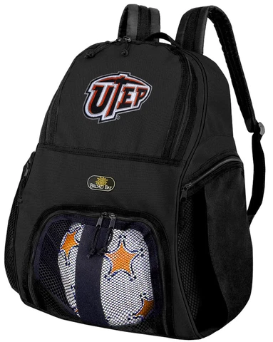 UTEP Miners Soccer Backpack - UTEP Volleyball Bag -SIDE SHOE POCKETS! Cover