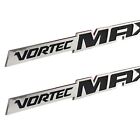 2PCS Black Chrome Vortec Max Fender Emblem Side Rear Badge for Silverado Sierra