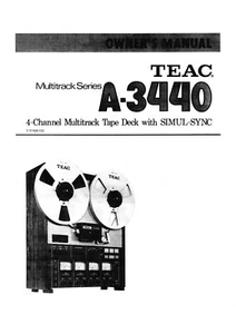Manual de instrucciones Operating Instructions para Teac A-3440 - Imagen 1 de 1