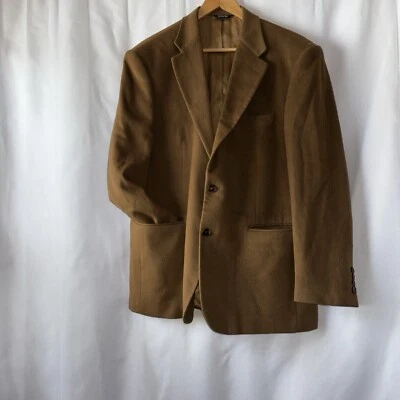 Vintage 80’s Haspel Men’s 100% Cashmere Sport Coat Blazer 42R Brown B1002 - Image 1 of 4