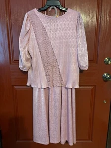 Womens Vintage Cue Fashions Formal Dress size 18W Pink Polyester - Picture 1 of 11