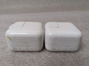 🔥Works🔥 2 x Apple 12W USB Power Adapter Genuine OEM Wall Charger (iPad 2 3 4) - Picture 1 of 7