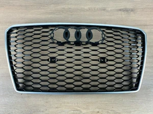 Rejilla de radiador original AUDI RS7 parrilla frontal aluminio mate 4G8853651E 1L1 NUEVO - Imagen 1 de 4