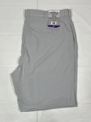 Greg Norman Stretch Short, Wicking, Men's 40, Gray, NEW - golf fish hike travel - Image 1 of 4