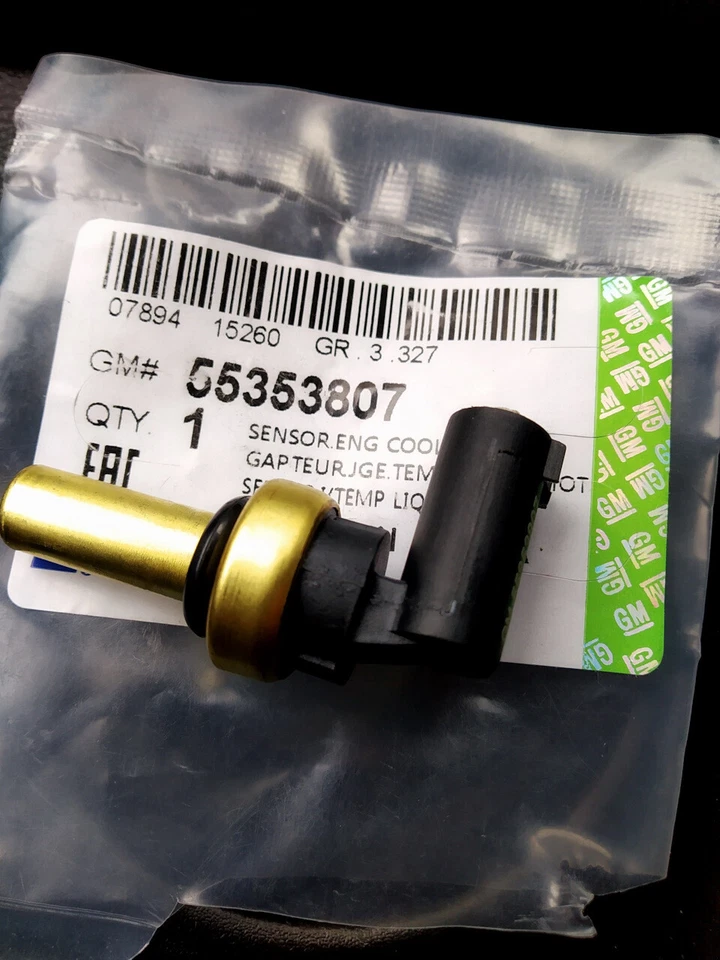 Genuine GM COOLANT Temperature Sensor 55591401 55353807 CRUZE SONIC AVEO TX229 - Image 1 of 2