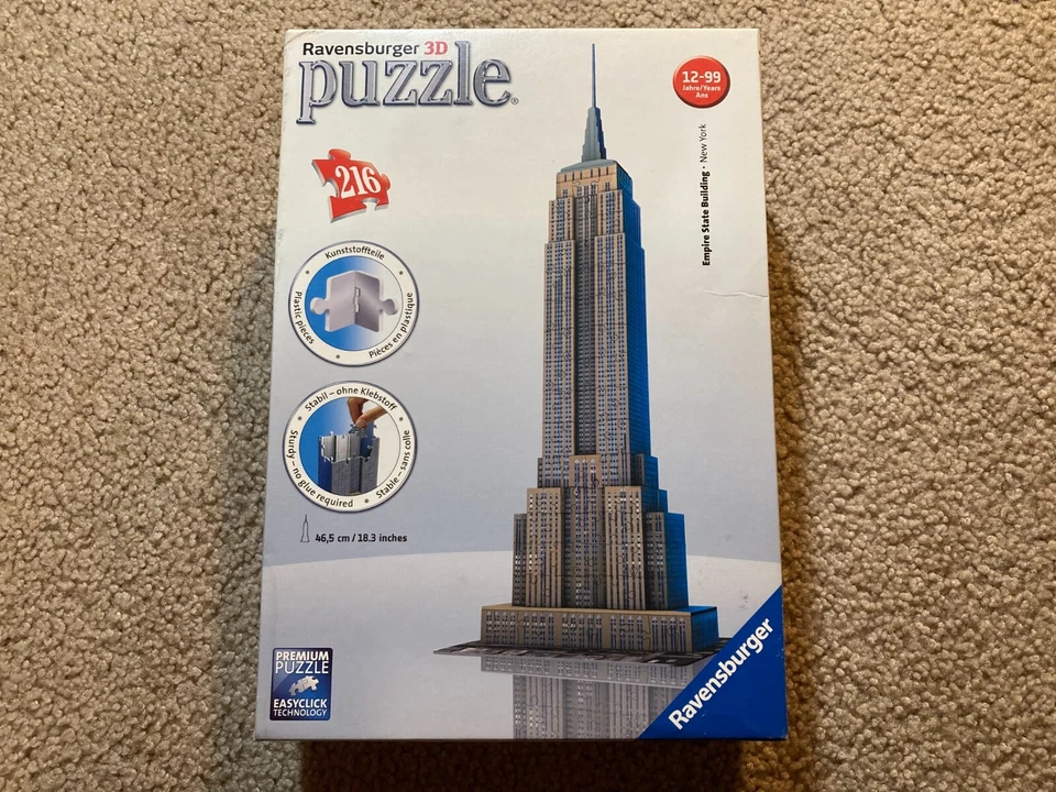 Rompecabezas Ravensburger Empire State Building Edition 3D 216 piezas completo 12 553 1 Foto 1 de 4