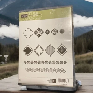 Stampin' Up ritirato! “MOSAIC FOLDNESS” 130249 Set di 11 forme di timbri in gomma. - Foto 1 di 4