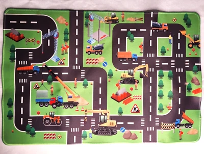 Alfombra antideslizante para vehículos de construcción para niños - mapa de la ciudad - ayudantes de la comunidad 23" x 15,5" Foto 1 de 4
