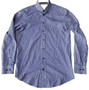 Christian Lacroix Contemporary Fit Plaid Dress Shirt Mens Small 14 1/2 - Imagen 1 de 3