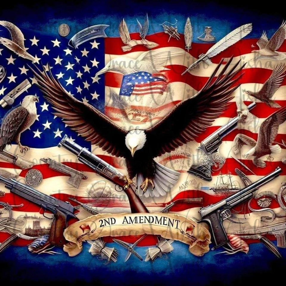 HANDMADE 20oz Skinny Tumbler Sublimation Transfer Eagle Flag Ready To Press