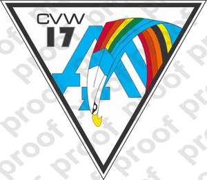 STICKER USN CARRIER AIR WING CVW 17 A - Picture 1 of 2