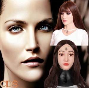 Realistische weibliche Silikon Kopfmaske Crossdresser Gesichtsmaske für Frauen - Bild 1 von 26