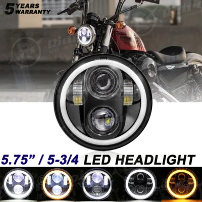 5-3/4 5.75" Motorcycle LED Projector Headlight for Honda Shadow Spirit 700 750 - Image 1 of 4