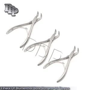 3 Stück Blumenthal Knochen Rongeur 90 Grad 5,5" Chirurgische Dental Instrumente - Bild 1 von 3