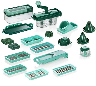 Schöne"B-Ware"Nicer Dicer Fusion Smart,Set 28tlg. grün Zustand sehr gut - Bild 1 von 4
