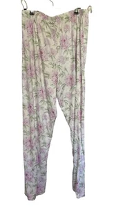 Floral Print Lounge Pants Stretch Waistband Pajamas Sz 3X - Picture 1 of 8