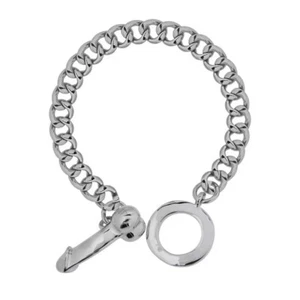 Neutrales Armband im Nachtclubstil, personalisiertes Penisanhänger Armband - Bild 1 von 8
