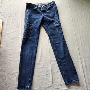Patagonia Jeans Womens 26 Dark Blue Cargo Pocket Iron Clad Denim Stretch 30x30 - Picture 1 of 19