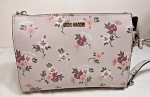 Steve Madden Handbag Spring Lilac w Flowers Zip Around Sm. Crossbody Adj. Handle - Picture 1 of 16