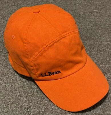 DE COLECCIÓN L.L. Gorra de caza de frijoles 5 paneles naranja brillante bordada EE. UU. Hunter Foto 1 de 4