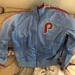 Giacca Cooperstown Majestic full zip uomo Philadelphia Phillies baseball vintage - Foto 1 di 1