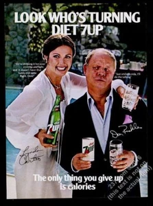 Lynda Carter Don Rickles 1970 foto dieta 7up 7-up anuncio impreso vintage - Imagen 1 de 1