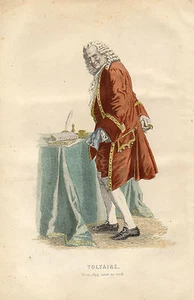 GRAVURE COSTUME THEATRE de VOLTAIRE XVIIIe / VOLTAIRE - Picture 1 of 1
